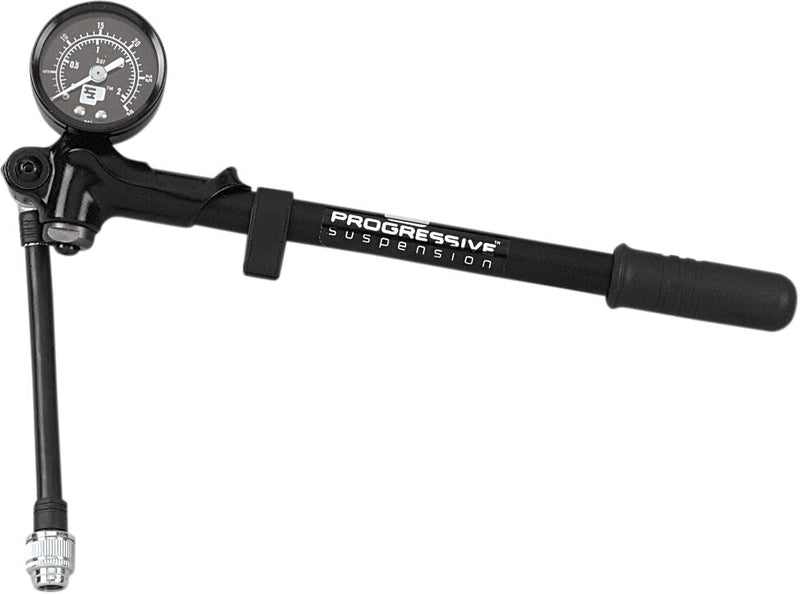 Progressive Suspension Gauge-Mounted Pump Gauge Pump Black Mini Air Shocks Forks