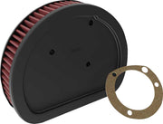K & N Replacement High-Flow Air Filter for 1999-2017 Harley-Davidson Black Red - HD-1499