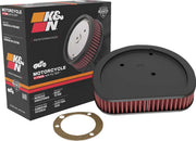 K & N Replacement High-Flow Air Filter for 1999-2017 Harley-Davidson Black Red - HD-1499