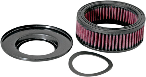 K & N High-Flow Air Filter Black Red Rubber