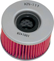 K & N Performance Oil Filter for 1977-1993, 2001-2024 HONDA Red Silver Standard Cartridge