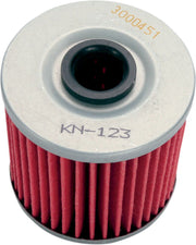 K & N Performance Oil Filter for 1976-2018, 2021-2023 KAWASAKI Red Silver Standard Cartridge