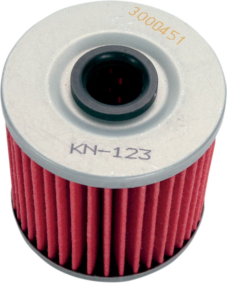 K & N Performance Oil Filter for 1976-2018, 2021-2023 KAWASAKI Red Silver Standard Cartridge