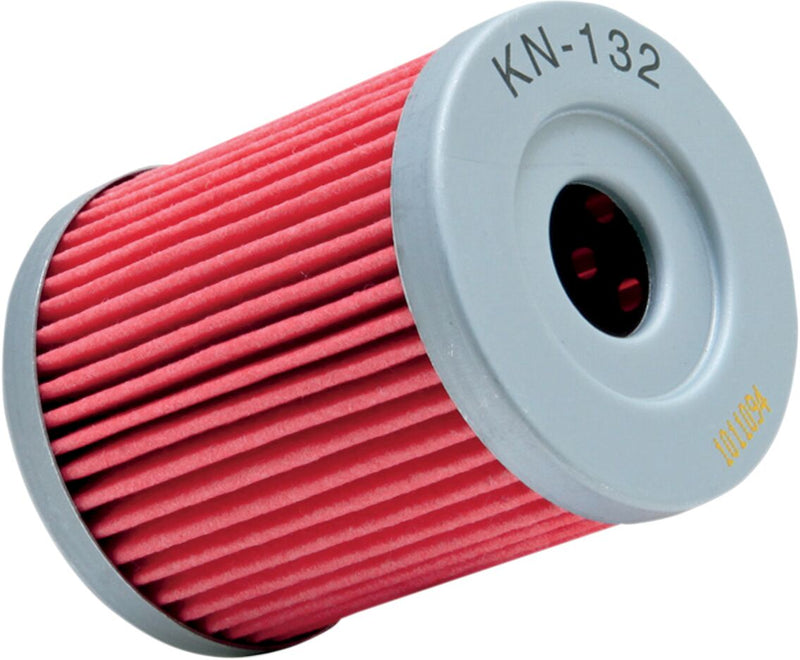 K & N Performance Oil Filter Red Silver Standard Cartridge - KN-132