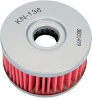 K & N Performance Oil Filter Red Silver Standard Cartridge