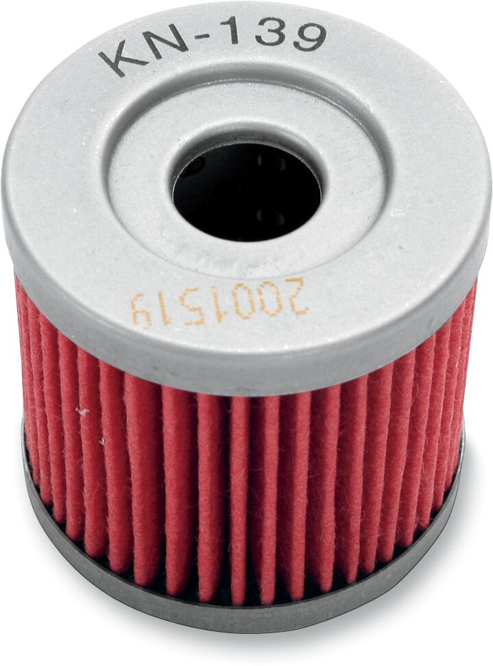 K & N Performance Oil Filter Red Silver Standard Cartridge - KN-139
