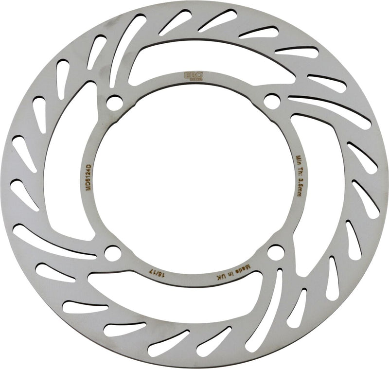 EBC Standard Rear Offroad Brake Rotor D Series Unfinished One Piece (Fixed) Heat-Treated Carbon Steel - MD6124D
