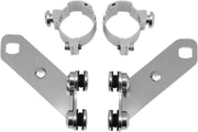 Memphis Shades Metric Custom Lower Deflector Mount Kit Lowers Mounting Kit Polished Complete Wind Deflector Aluminium - MEM9884
