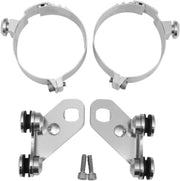 Memphis Shades Metric Custom Lower Deflector Mount Kit Lowers Mounting Kit Polished Complete Wind Deflector Aluminium