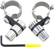 Memphis Shades Metric Turn Signal Relocation Hardware Kit for 1982-1983, 1986-1987 HONDA Relocation Kit Chrome Aluminium Pair