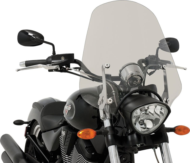 Memphis Shades Metric Big Shot Sportshield Windshield Grey Cruiser Lucite