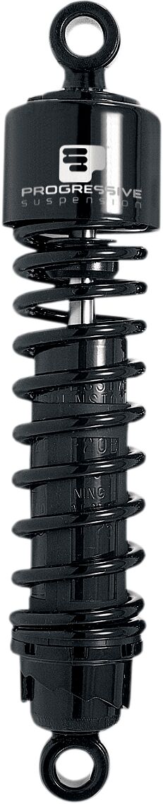 Progressive Suspension 412 Series Shocks 412 Series without Covers Shock Absorber Black Rear Coilover Monotube Steel Pair - 412-4051B