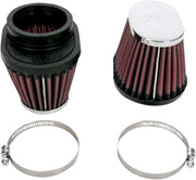 K & N Clamp-On Air Filters Chrome Red Pair