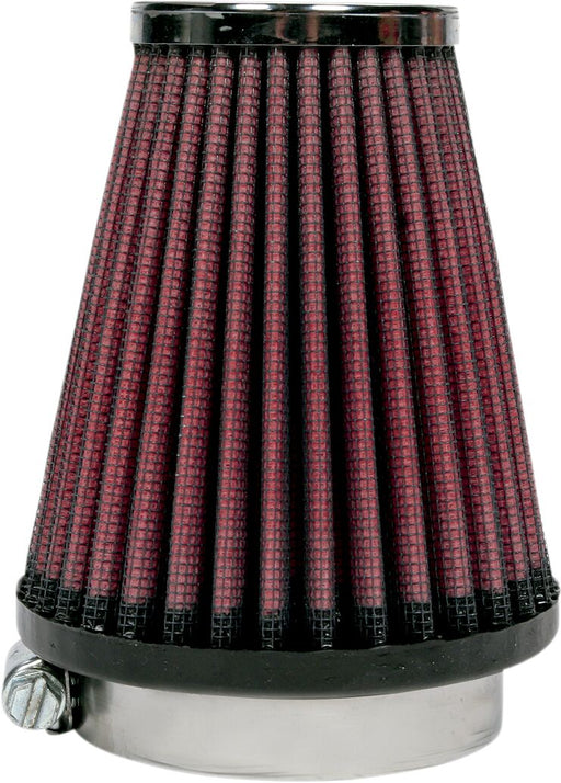 K & N Universal Clamp-On Air Filter Black Red