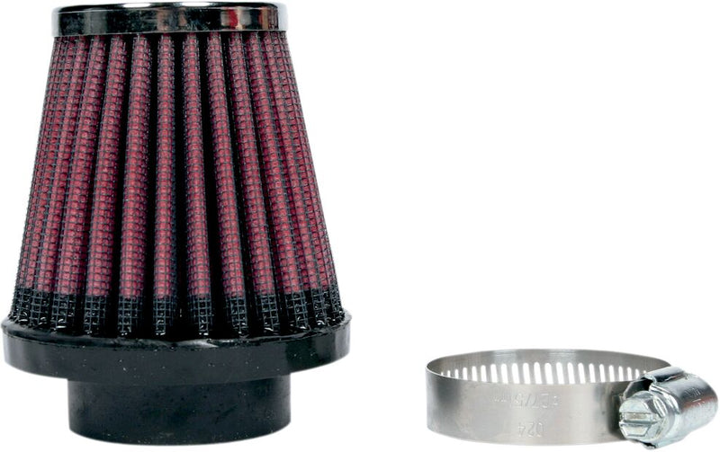K & N Universal Clamp-On Air Filter Black Red