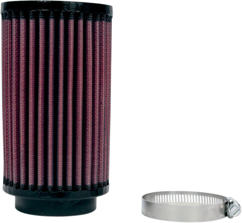 K & N Universal Clamp-On Air Filter Black Red