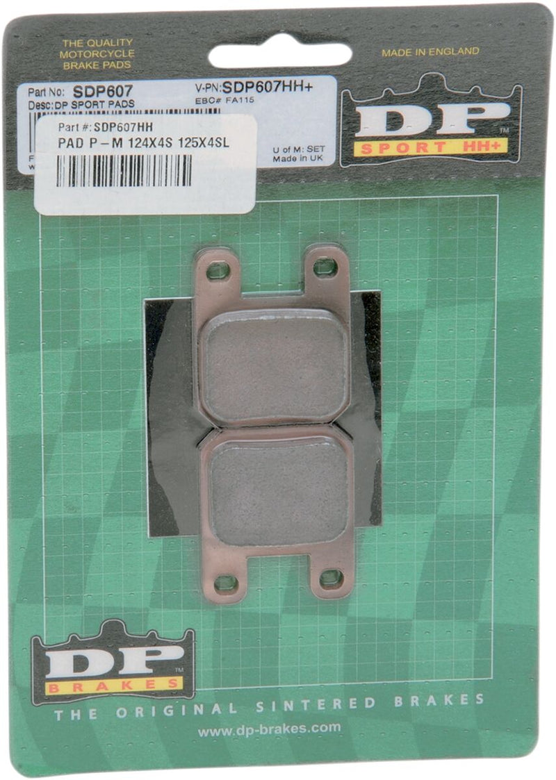 DP Brakes SDP Sport HH+ Sintered Brake Pads Front Sintered Metal Copper Alloy Set of 2 - SDP607HH+