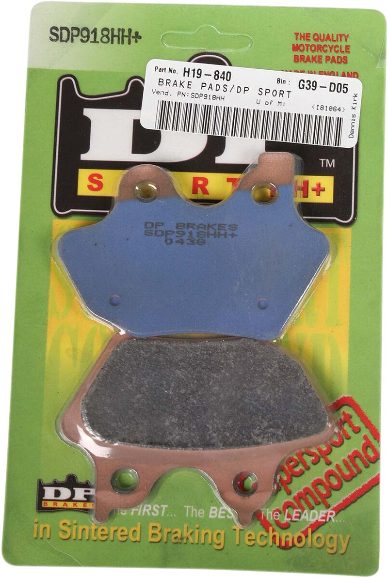 DP Brakes Sintered Metal Harley/Buell Brake Pads SDP Sport HH+ Front Rear Copper Alloy Set of 2