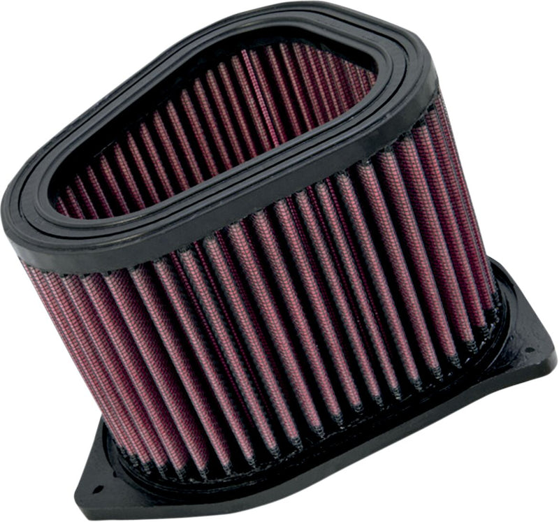 K & N OE Replacement High-Flow Air Filter for 1998-2009, 2013-2016 SUZUKI Black Red