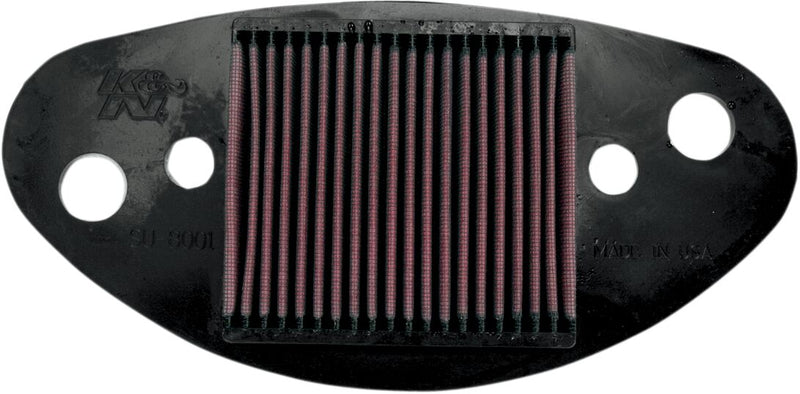 K & N OE Replacement High-Flow Air Filter for 2001-2009 SUZUKI Black Red