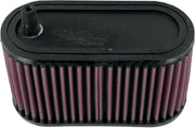 K & N High-Flow Air Filter for 1985-2007 YAMAHA VMX-12 1200 Black Red Rubber - YA-1285