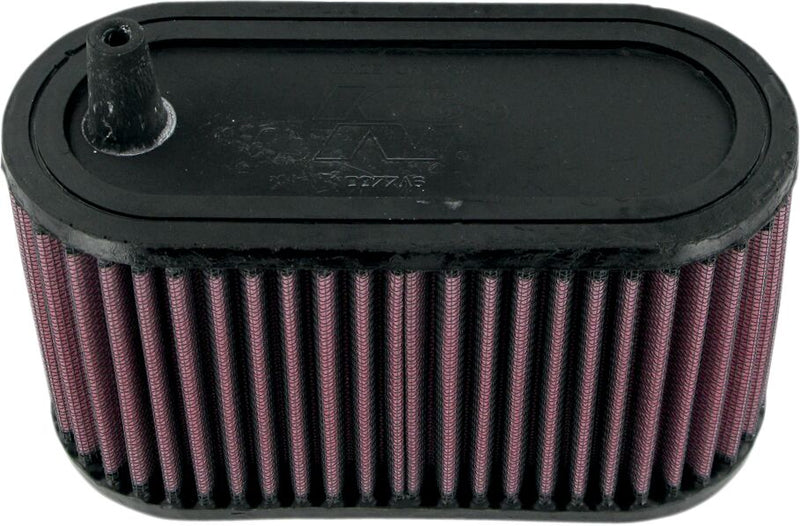 K & N High-Flow Air Filter for 1985-2007 YAMAHA VMX-12 1200 Black Red Rubber - YA-1285