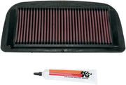 K & N OE Replacement High-Flow Air Filter for 2002-2003 YAMAHA YZF-R1 1000 Black Red