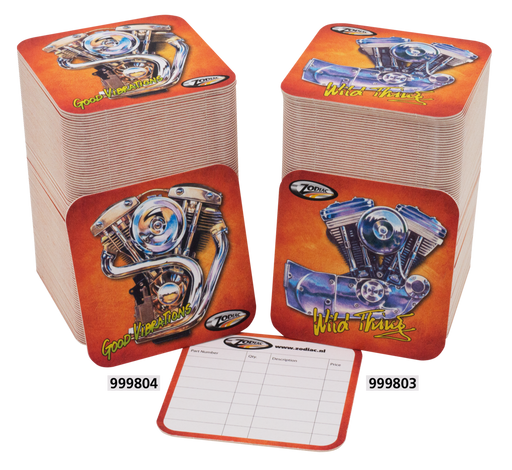 100pck Zodiac Sportster engine coasters