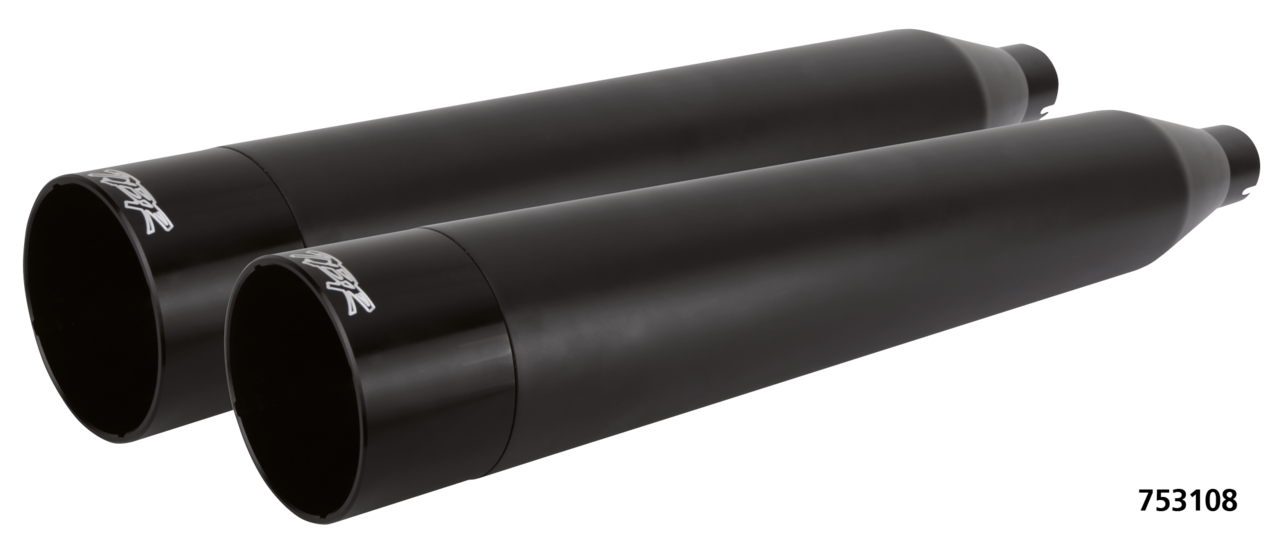 2Bros FLH/T95-16 Dual Slip Ons Alu BLK