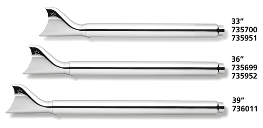 2.125" SHARKTAIL SLIP-ON 32" BLACK FLH/T