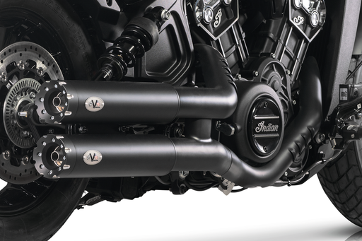 Twin Dark mufflers 90mm Rvlvr ISC22-24