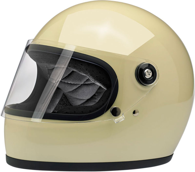 Biltwell Gringo S Gloss Vintage White Helmet #1003-102-101
