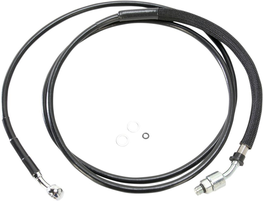 Drag Specialties Clutch Line Black Vinyl Coated + 8" Stainless Steel Hydraulic - Part #06610006 - Hogparts UK