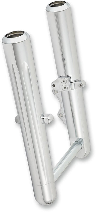 Arlen Ness Fork Legs Hot Legs Deep Cut Single Disc Chrome - Part #04110025