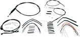BURLY BRAND CABLE KIT 14" BLACK VINYL STAINLESS STEEL HANDLEBAR W/O ABS - 06100268 - Hogparts UK