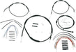 BURLY BRAND CABLE KIT 12" BLACK VINYL STAINLESS STEEL HANDLEBAR W/O ABS - 06100270 - Hogparts UK