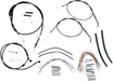 BURLY BRAND CABLE KIT 14" BLACK VINYL STAINLESS STEEL HANDLEBAR W/O ABS - 06100271 - Hogparts UK