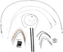 BURLY BRAND CABLE KIT 16" BRAIDED STAINLESS STEEL HANDLEBAR W/O ABS - 06100717 - Hogparts UK