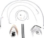 BURLY BRAND CABLE KIT 18" BRAIDED STAINLESS STEEL HANDLEBAR W/O ABS - 06100718 - Hogparts UK