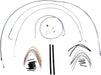 BURLY BRAND CABLE KIT 18" BRAIDED STAINLESS STEEL HANDLEBAR W/O ABS - 06100720 - Hogparts UK