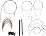 BURLY BRAND CABLE KIT 18" BRAIDED STAINLESS STEEL HANDLEBAR W/O ABS - 06100733 - Hogparts UK