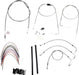 BURLY BRAND CABLE KIT 14" BRAIDED STAINLESS STEEL HANDLEBAR W/O ABS - 06100734 - Hogparts UK