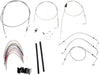 BURLY BRAND CABLE KIT 18" BRAIDED STAINLESS STEEL HANDLEBAR W/O ABS - 06100736 - Hogparts UK