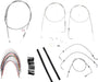 BURLY BRAND CABLE KIT 14" BRAIDED STAINLESS STEEL HANDLEBAR W/O ABS - 06100737 - Hogparts UK