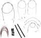 BURLY BRAND CABLE KIT 16" BRAIDED STAINLESS STEEL HANDLEBAR W/O ABS - 06100738 - Hogparts UK