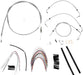 BURLY BRAND CABLE KIT 16" BRAIDED STAINLESS STEEL HANDLEBAR W/O ABS - 06100744 - Hogparts UK