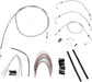 BURLY BRAND CABLE KIT 18" BRAIDED STAINLESS STEEL HANDLEBAR W/O ABS - 06100745 - Hogparts UK