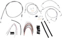 BURLY BRAND CABLE KIT 14" BRAIDED STAINLESS STEEL HANDLEBAR W/ABS - 06100746 - Hogparts UK