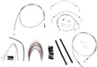 BURLY BRAND CABLE KIT 16" BRAIDED STAINLESS STEEL HANDLEBAR W/ABS - 06100747 - Hogparts UK