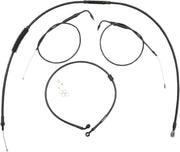 BURLY BRAND CABLE KIT BLACK VINYL HANDLEBAR INSTALLATION KIT CLUBMAN BAR - 06100750 - Hogparts UK